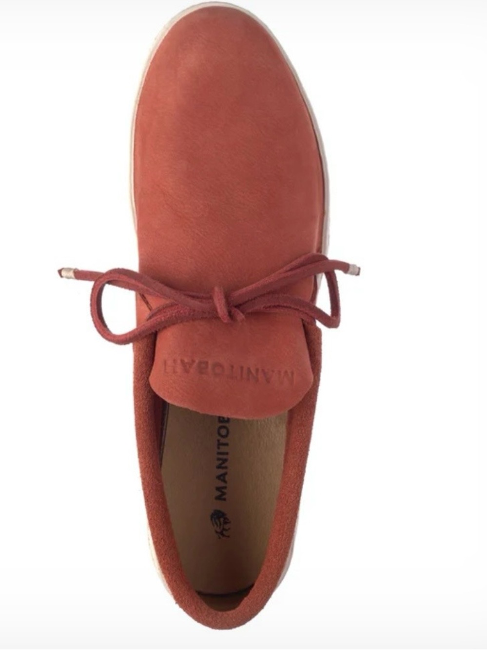 Women's Suede modern Moccasin in red clay - Picture 3 of 14